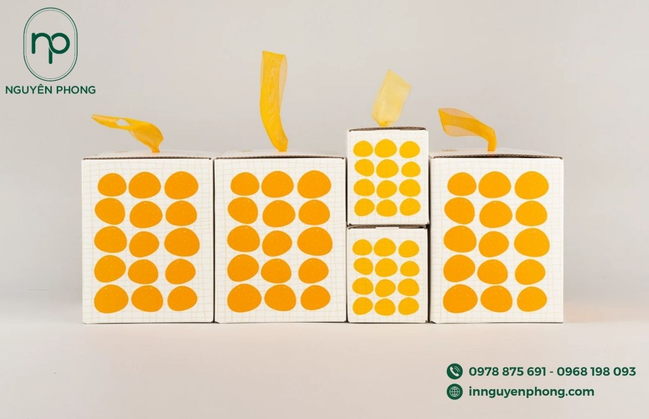 Thùng carton đựng quýt in đồng bộ